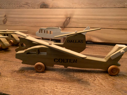 Wooden Helicopter Model, Apache Helicopter, AH-64